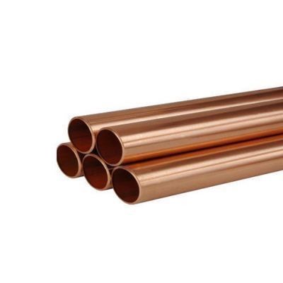 Materia prima Tubo de cobre de 2 pulgadas con espesor de pared de 1 mm-220 mm y resistencia final ≥ 195 MPa