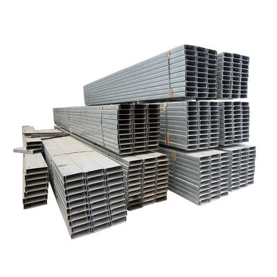 Canal U de acero laminado en frío galvanizado para la ingeniería de paredes de cortinas y tolerancia ± 1%