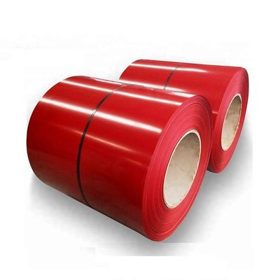 Material DX51D bobinas de acero recubiertas de color con seguridad en Z121-Z180 recubrimiento y longitud 600-12000mm