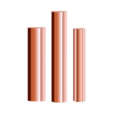 Rodas de cobre de grado industrial de 16 mm de diámetro 99% Cu 1500 mm de longitud para el procesamiento de materias primas