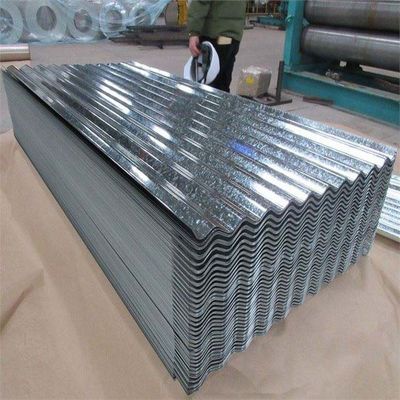 Hojas de techo de zinc galvanizado corrugado con servicio de procesamiento por perforación y espangles regulares de suministro directo